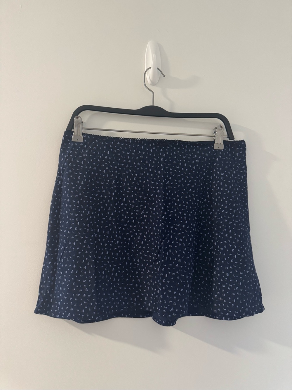 Abound Navy Mini Skirt with White Floral Dot Print